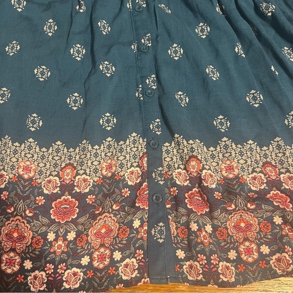 Torrid Women's Plus Babydoll Rayon Slub Smocked Button-Front Tunic Top 6X Boho - Picture 11 of 16